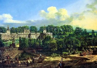 Bernardo Bellotto Wilanow Palace seen from the entrance.